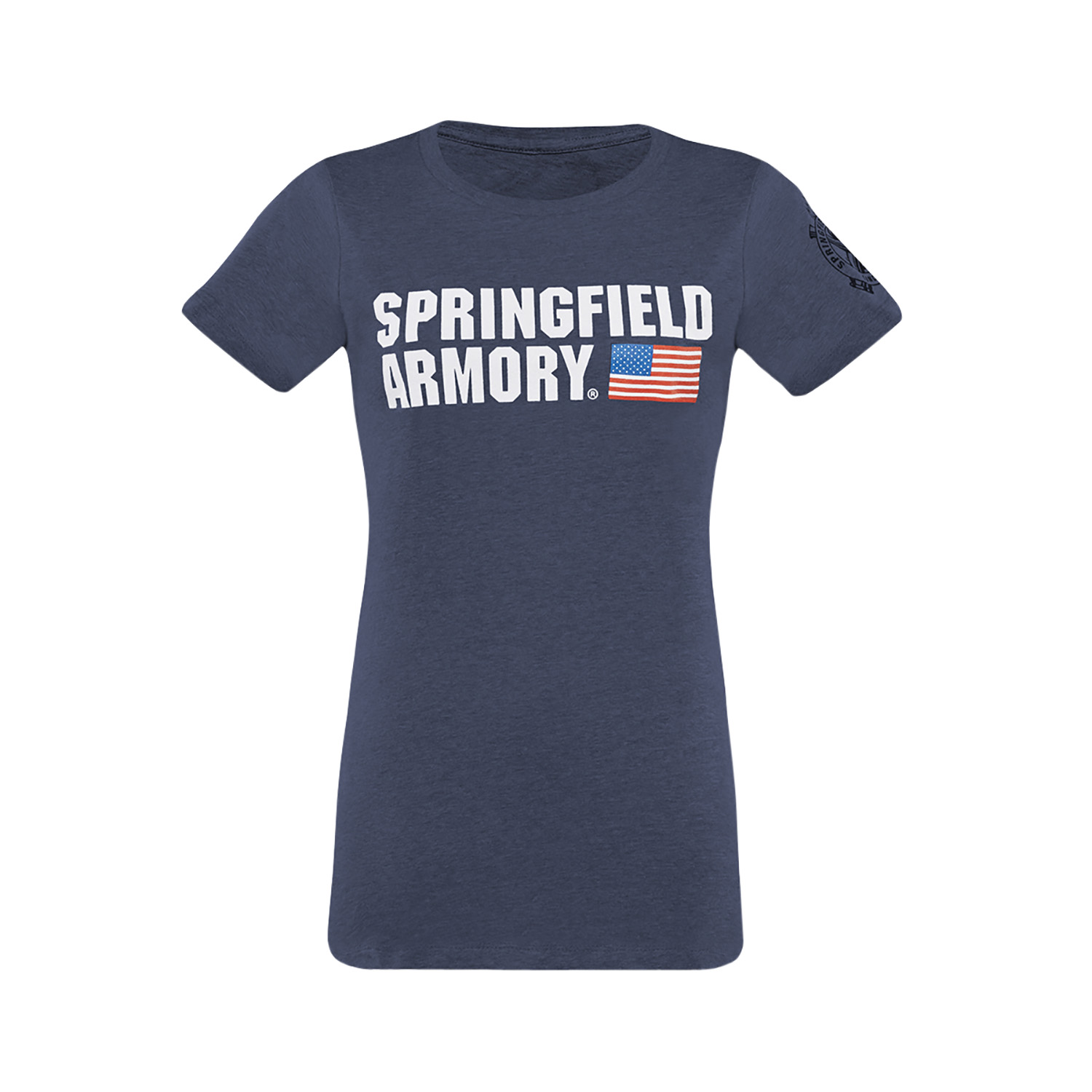 Springfield Armory GEP1661XL American Flag Womens Midnight Navy Cotton/Polyester Short Sleeve XL