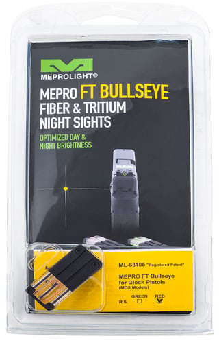 Meprolight USA 631053408 FT Bullseye Rear Sight  Black | Red Tritium/Fiber Optic