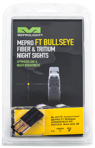 Meprolight USA 631103408 FT Bullseye Rear Sight  Black | Red Tritium/Fiber Optic