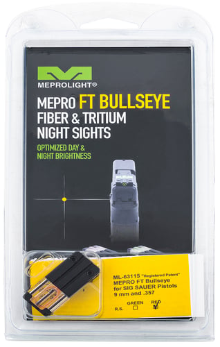 Meprolight USA 631153408 FT Bullseye Rear Sight  Black | Red Tritium/Fiber Optic