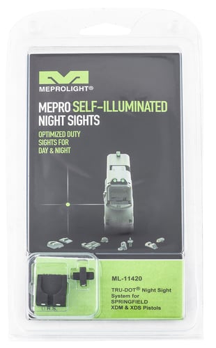 Meprolight USA 114203101 Tru-Dot  Black | Green Tritium Front Sight Green Tritium Rear Sight Set