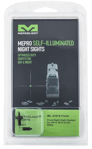 Meprolight USA 1316153101 Tru-Dot Self Illuminated AR 15/M-16/M-4 Sight  Black- Green Front Sight Post