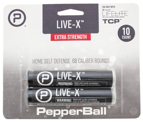 PepperBall 104810354 Live-X Pepperballs Pava .09 oz Black/Red 10 Pack