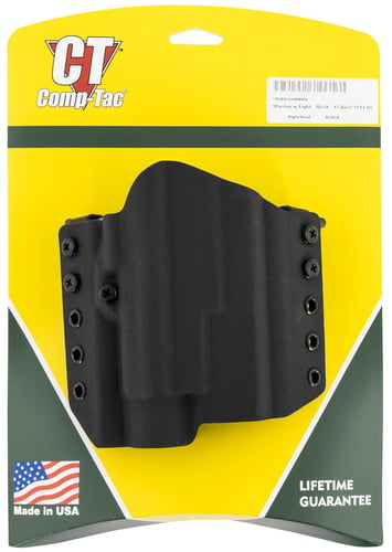Comp-Tac C828GL266RBKN Warrior  OWB Black Kydex Belt Loop Fits Glock 17 Gen5 w/TLR-1/HL Right Hand