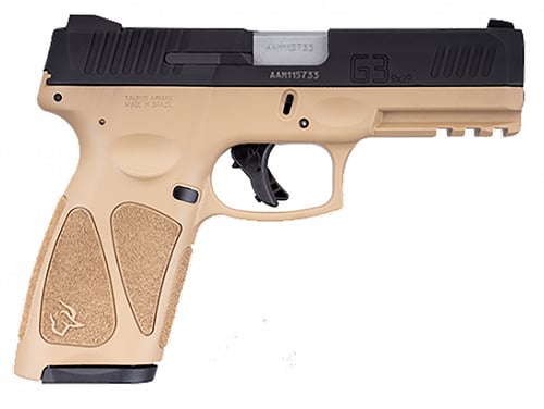 TAURUS G3 9MM 15-SHOT 3-DOT ADJ. TAN/BLACK POLYMER