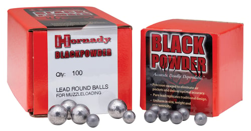 Hornady 6020 Black Powder Lead Balls 36 Cal .375 100 Per Box/40 Case