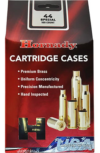 Hornady 8749 Unprimed Cases  44 S&W Spl Handgun Brass 100 Per Box