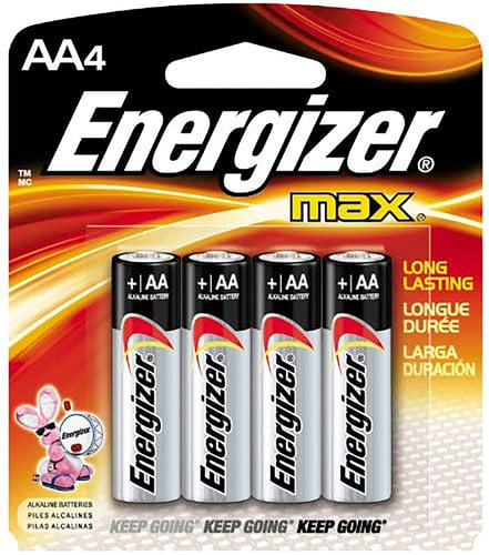 Energizer E91BP4 AA Max Silver 1.5V Alkaline, Qty (4) Single Pack