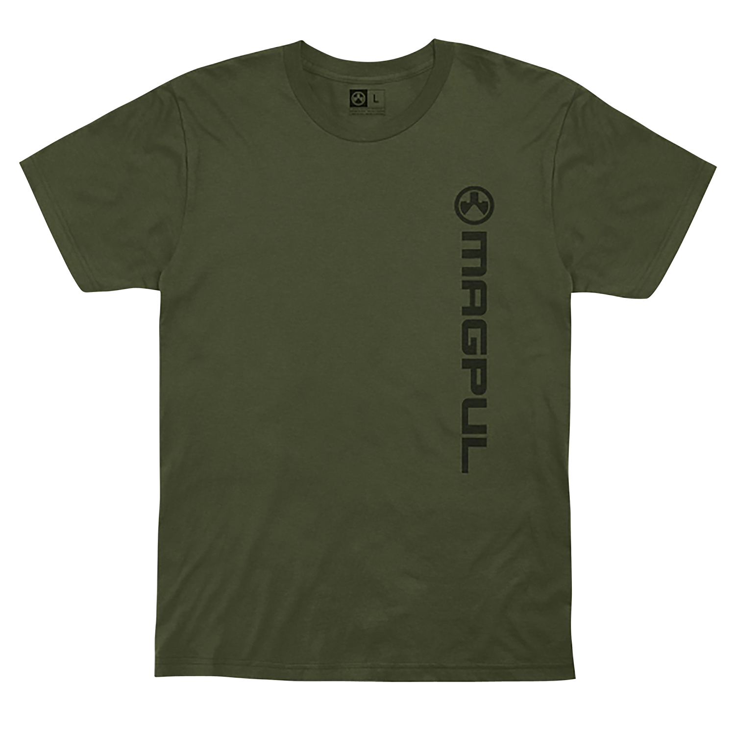 Magpul MAG1113-316-2X Vertical Logo  Olive Drab Cotton Short Sleeve 2XL