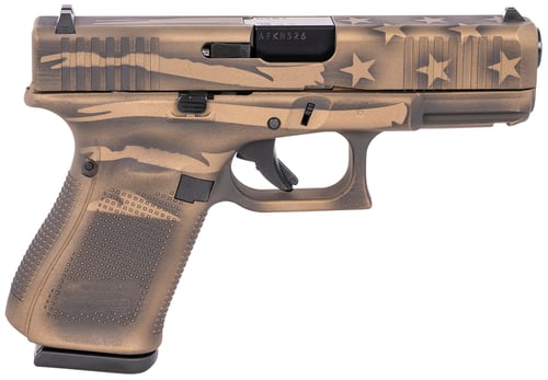 Glock UA195S204-BBBWFLAG G19 Gen5 9mm Luger 4.02