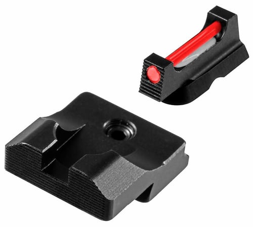 TruGlo TGTG132WQ Fiber-Optic Pro  Black | Red Fiber Optic Front Sight