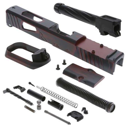 Rival Arms RA-RA13G105A Faction Series Slide A1 Build Kit with Docter Cut Cerakote Ready Red 17-4 Stainless Steel for Glock 17 Gen3