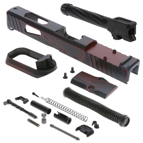 Rival Arms RA-RA13G103A Faction Series Slide A2 Build Kit for Glock 17 Gen3 9mm Luger Ready Red Finish with Docter Optic Cut