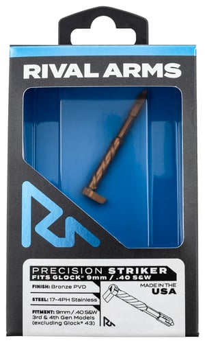 Rival Arms RA-RA40G001C Precision Striker  Bronze PVD 17-4 Stainless Steel for Glock 9mm & 40 S&W Gen3-4 (Except G43)  DOES NOT include springs, spacers, or other firing pin assembly components