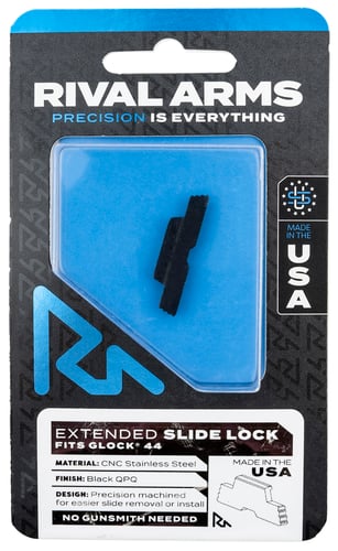 Rival Arms RA-RA80G005A Slide Lock  Extended Black QPQ for Glock 44