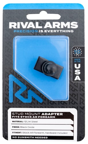 Rival Arms RA-RA92M6B Stud Mount Adapter  12L14 Steel Black Oxide for AR Stock Forearm