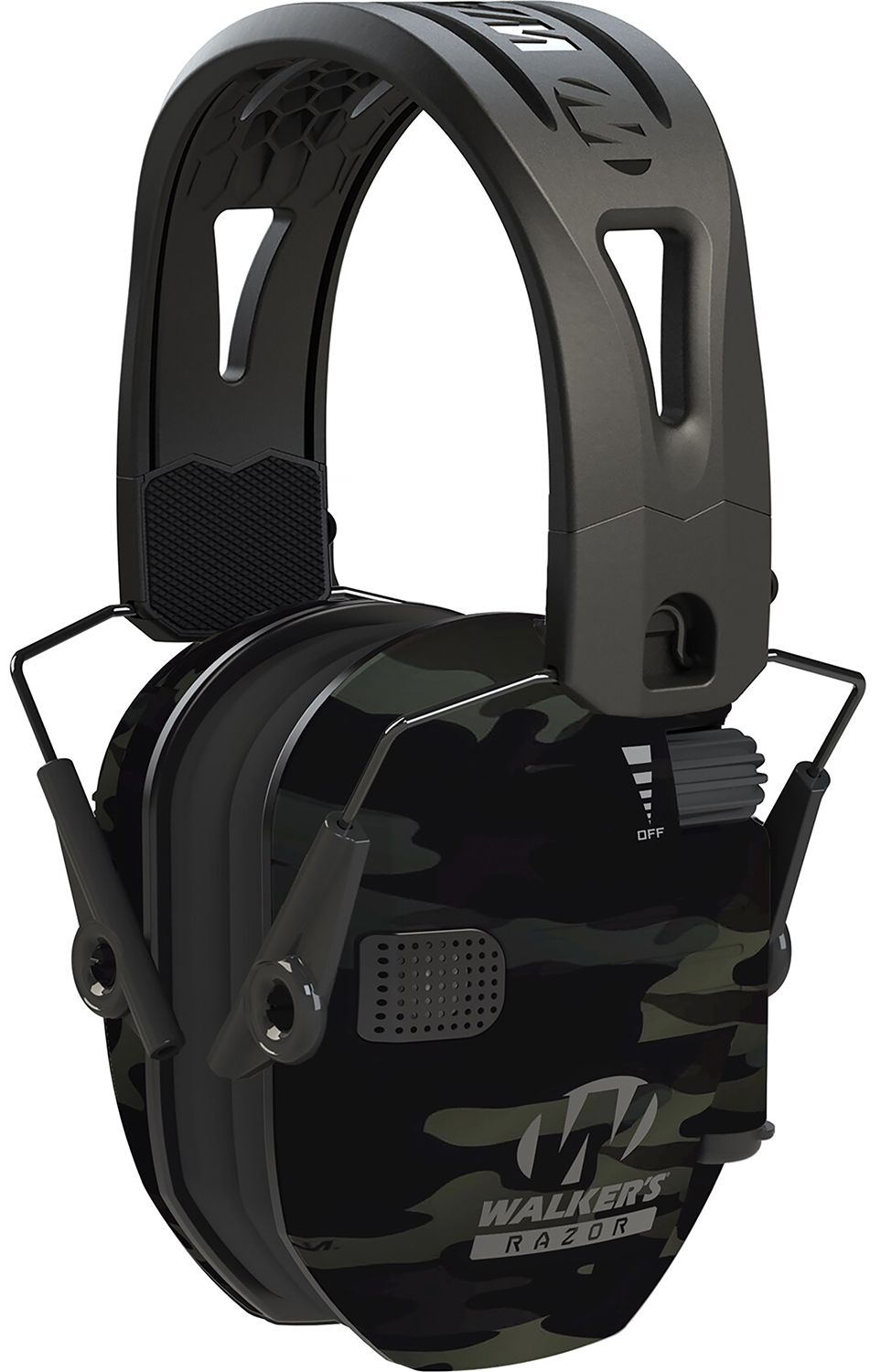 Walker's  Razor Tacti-Grip Ear Muffs -Camo Gray 23NRR