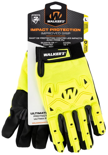 Walkers GWPSFHVFFPUIL2MD Cold Weather Impact Protection Black/Yellow Synthetic Leather Medium