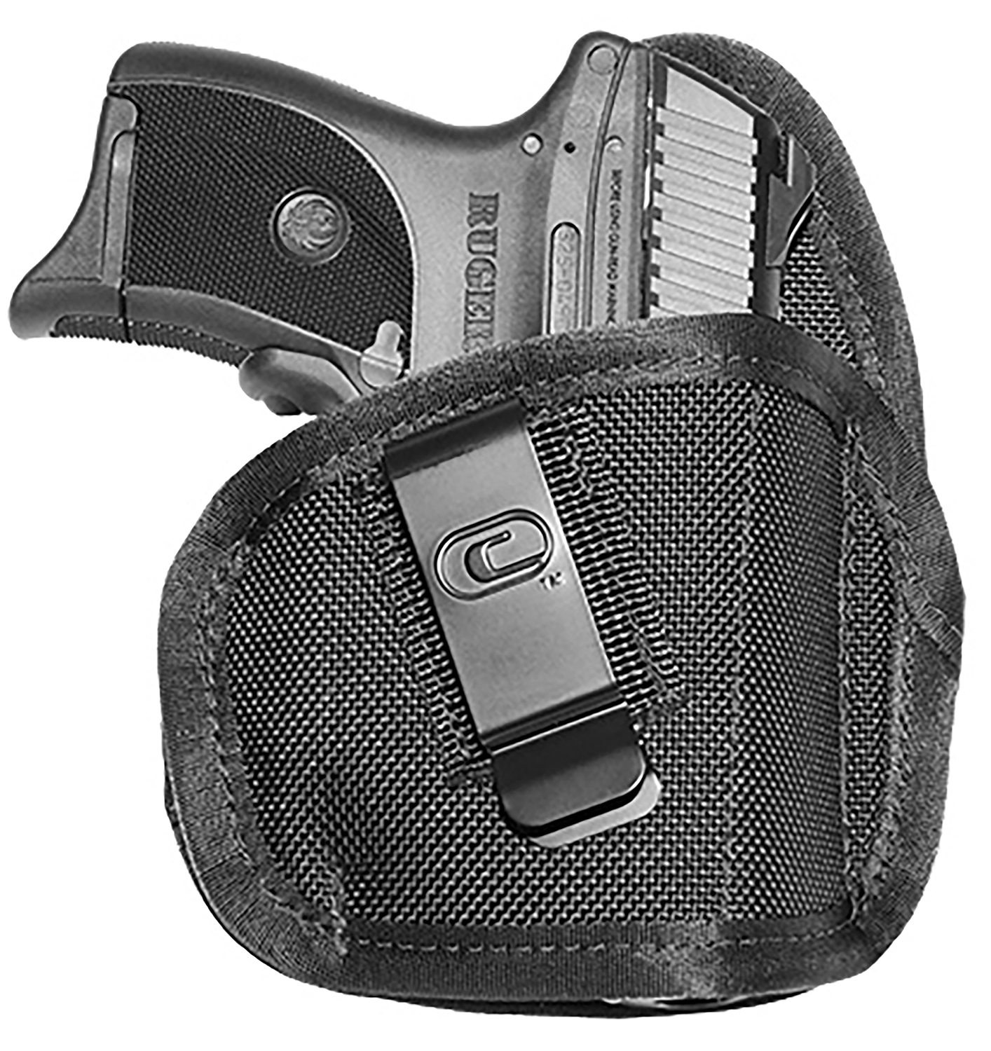 Crossfire Shooting Gear CRFTPSTLSRSA1S2R The Tempest Laser IWB Size 02 Black Ballistic Nylon Belt Clip Fits Subcompact 2-2.50