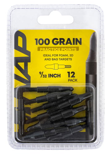 NAP NAP60P3DP932 3D Practice Points Field Tips Fixed 100 Gr Black/ 12 Pack