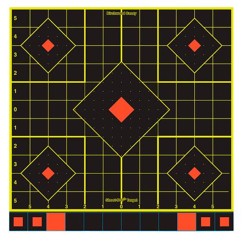 Birchwood Casey 34211 Shoot-N-C Reactive Target Diamond Adhesive Paper Target 12