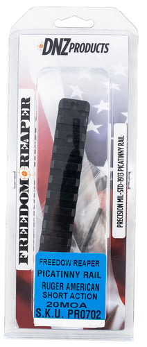 DNZ PR0702 Freedom Reaper Picatinny Rail Rifle Ruger American Short Action 20 MOA Black Anodized Aluminum