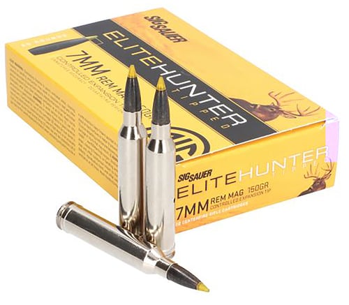 Sig Sauer E7RMTH220 Elite Hunter Tipped  7mm Rem Mag 150 gr Controlled Expansion Tip 20 Per Box/ 10 Case