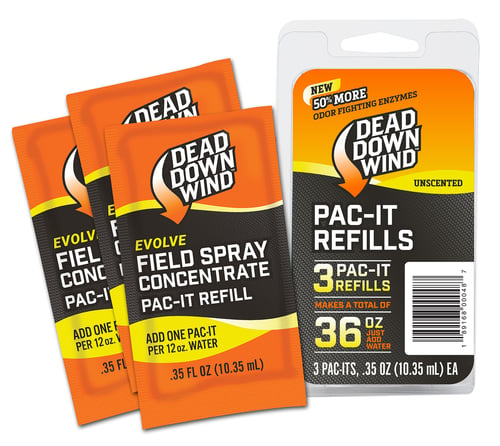Dead Down Wind 1310 Evolve Field Spray Pac-It Refills Cover Scent Odor Eliminator Unscented Scent 36 oz Concentrate