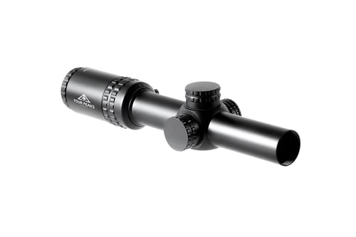 Four Peaks Imports 12012 Magnified  1-6x24mm 30mm Tube Illuminated Red Etched MIL Reticle, Second Focal Plane, Multi-Coated Lenses, 6 Levels Of Red Illumination