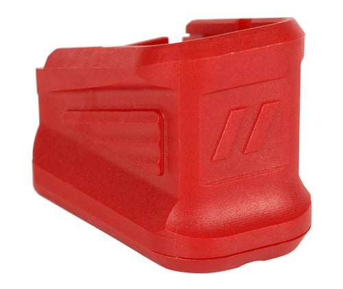 ZEV BPAD-G17-5-R Basepad  made of Polymer with Red Finish for Glock 17rd Magazines (Adds 5rds)