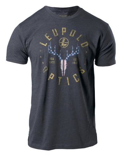 Leupold 179143 American Whitetail  Charcoal Gray Cotton/Polyester Short Sleeve XL | 030317025281