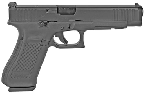 Glock UR34555MOS G35 Gen5 MOS Rebuilt U.S. Gen 5 9mm Luger 17+1 Black nDLC Steel Slide with MOS Cut Black Polymer Frame