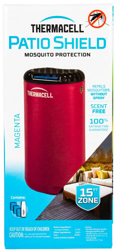 Thermacell MRPSP Patio Shield Mosquito Repeller Magenta Effective 15 ft Odorless Scent Repels Mosquito