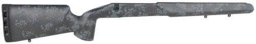 Iota Outdoors 14C1311102113111211 EKO  Matte Large Pattern Black Olive with Clear Coat Carbon Fiber Fixed with Varmint Barrel Contouring for Remington 700 Long Action Right Hand