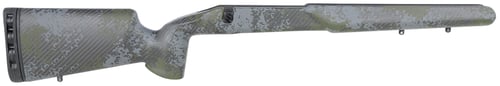 Iota Outdoors 14C1216102113211211 EKO  Matte Large Pattern Desert Gray with Clear Coat Carbon Fiber Fixed with M24 Barrel Contouring for Remington 700 Long Action Right Hand