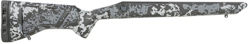 Iota Outdoors 961211102113111101 Krux  Large Pattern Midnight Gray Fiberglass Fixed with Varmint Barrel Contouring for Remington 700 Long Action Right Hand