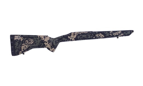 Iota Outdoors 961311102113111101 Krux  Large Pattern Black Olive Fiberglass Fixed with Varmint Barrel Contouring for Remington 700 Long Action Right Hand
