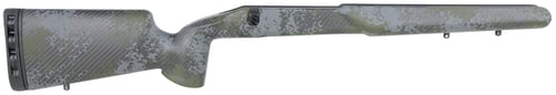 Iota Outdoors 14C1211101113111211 EKO  Large Pattern Midnight Gray Carbon Fiber Fixed with Varmint Barrel Contouring for Remington 700 Short Action Right Hand