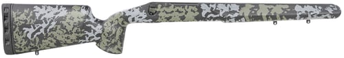 Iota Outdoors 971311101113211211 Kremlin  Matte Large Pattern Black Olive with Clear Coat Carbon Fiber Fixed with Varmint Barrel Contouring for Remington 700 Short Action Right Hand