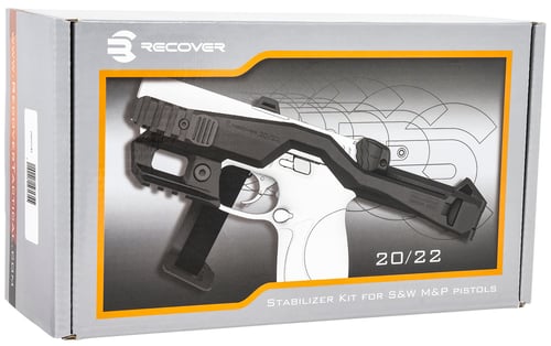 Recover Tactical 2022B01 Tactical 20/22 Stabilizer Kit  Synthetic Black Stock for S&W M&P Shield 9,40