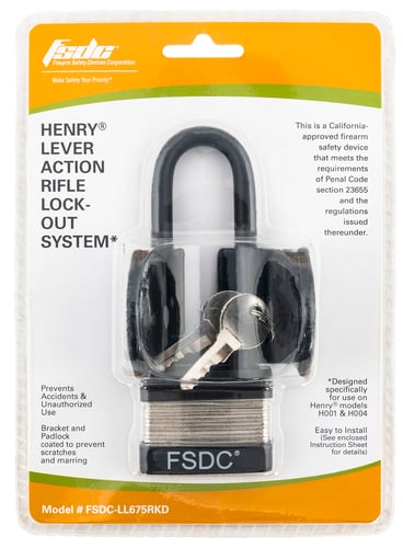 FSDC LL675RKD Lock-Out System  For Henry Lever Action H001/Golden Boy H004, Black