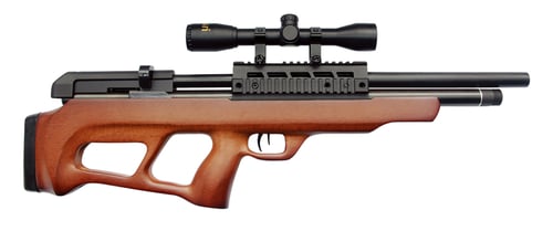 Beeman 1358 Under-Lever  Pre-Charged Pneumatic 22 Pellet 10+1 Shot Black Black Receiver European Hardwood Scope 4x32mm