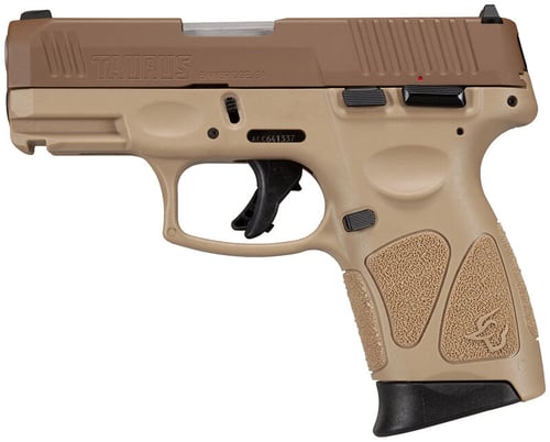 Taurus G3c Handgun 9mm Luger 3/10rd Magazine 3.2? Barrel Tan MA Compliant