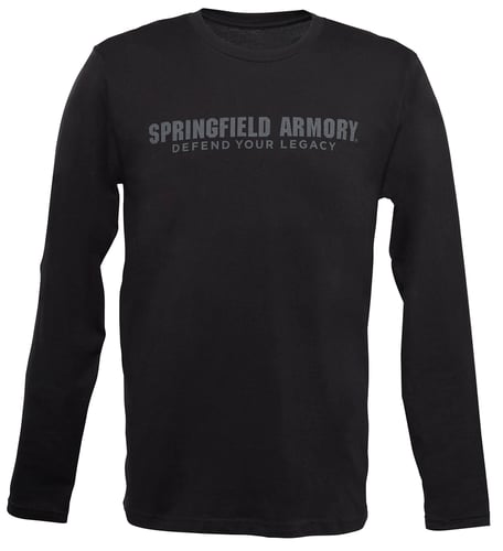 Springfield Armory GEP1664S Defend Your Legacy Mens Black Long Sleeve Small