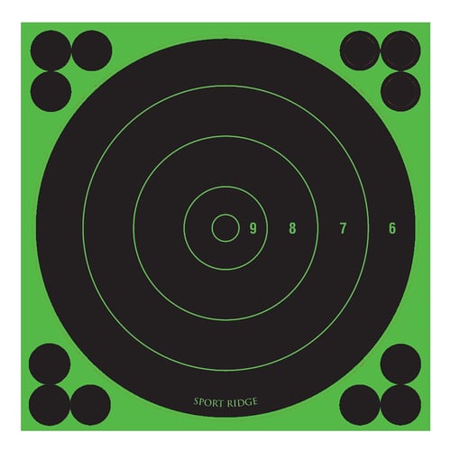 Sport Ridge 03750 Reactive Target  Self-Adhesive Paper Universal Black/Green 5.50