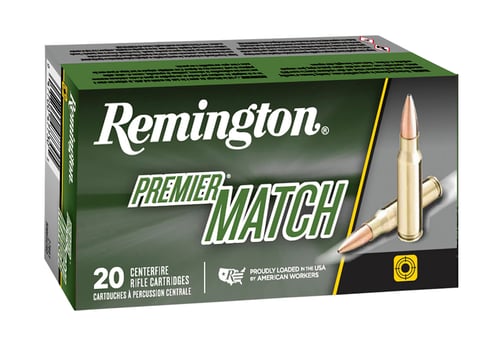 Remington Ammunition 20001 Premier Match 6mm Creedmoor 107 gr Sierra MatchKing BTHP 20 Per Box/ 10 Cs