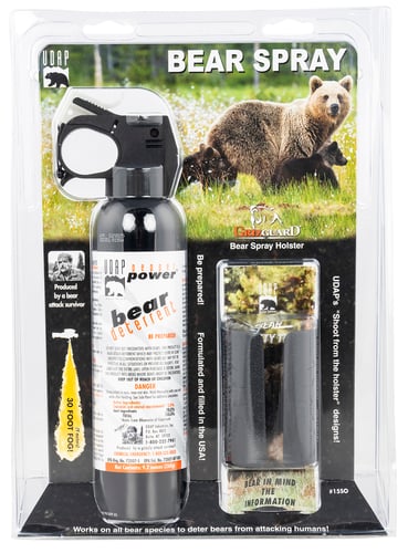 UDAP 15SO Bear Spray  OC Pepper Range 30 ft 9.20 oz Includes Holster