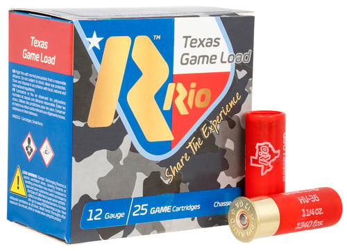 Rio Ammunition TGHV368TX Texas Game Load High Velocity 12 Gauge 2.75