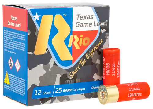 Rio Ammunition TGHV366TX Texas Game Load High Velocity 12 Gauge 2.75