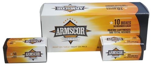 Armscor 50439 Precision  22 LR 40 gr Solid Point 50 Per Box 100 Cs